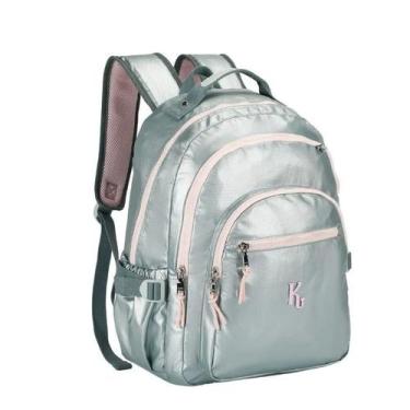 Imagem de Mochila Escolar Kika, Juvenil, Feminino KK2611 Cor:Verde