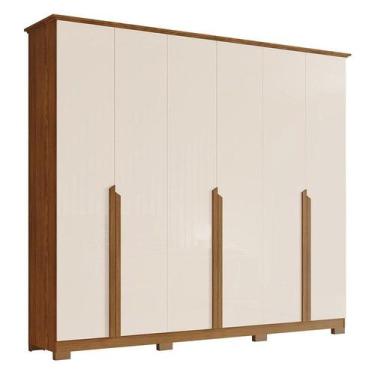 Imagem de Guarda Roupa Casal Andréas 6 Portas e 6 Gavetas Nature/Off White - Móv