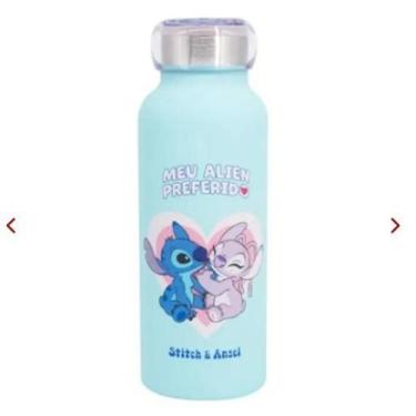 Imagem de Garrafa Bubble 500Ml Stitch Namorados - Zona Criativa