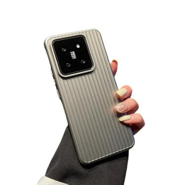 Imagem de QJJFVMF Capa protetora rígida translúcida com listras foscas para Xiaomi 14 13 Pro Ultra 14Pro, capa de plástico de proteção de câmera luxuosa, titânio, para Xiaomi 14