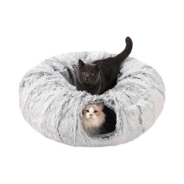 Imagem de Cama Túnel Para Gatos De Inverno, Plush, Dobrável, Quente, Espessa, Co