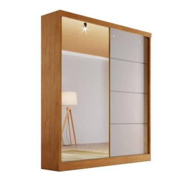 Imagem de Guarda-roupa solteiro espelho 1,80m 100%MDF Veneza Bianchi - Bianchi M