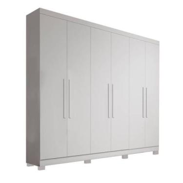 Imagem de Guarda-roupa 6 portas 1,80m com pés Sergipe Bianchi - Bianchi Móveis