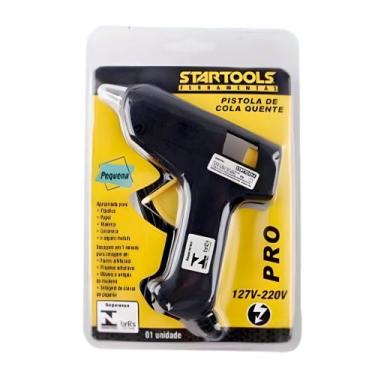 Imagem de Pistola de Cola Quente Pequena Bivolt 8W Preta Compacta e Precisa - ST