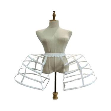 Imagem de Saia De Crinolina Branca Feminina Para O Verão Com 2, 3, 4, 5 Arcos Pa