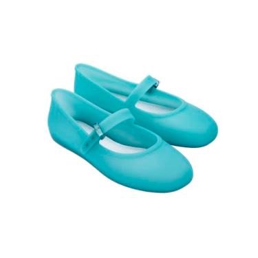 Imagem de Melissa Bailarina macia – Sapatilhas sem estação para mulheres – Estilo clássico de balé com alça ajustável – Construção de PVC leve como o ar – Palmilha de espuma macia – Perfume de chiclete, Verde