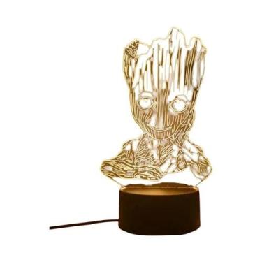 Imagem de Lâmpada LED 3D Do Personagem Ironman Spiderman Da Disney Para Quarto I