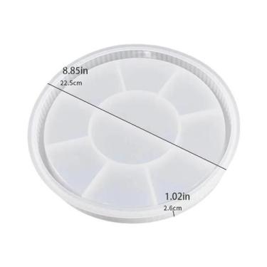 Imagem de Molde De Silicone Redondo Listrado Para Resina, Gesso, Ornamentos, Con