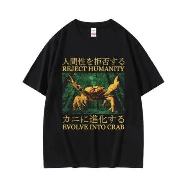 Imagem de Camiseta Feminina Oversized Com Estampa De Caranguejo Japonês, Estilo 