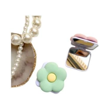 Imagem de Espelho De Maquiagem Dobrável Com Suporte Para Celular, Acessórios De 