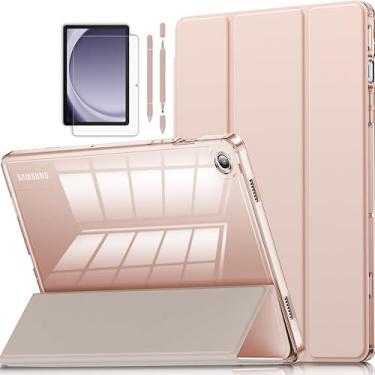 Imagem de Capa Robusta de Máxima Proteção para Samsung Galaxy Tab A9+/A9 Plus 11",Case Anti-Impacto, Caneta Stylus Absorvente, Adesivo Coletor de Poeira e Função Despertar/Suspender Automático (Rosa)