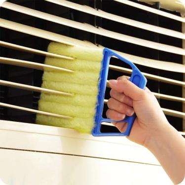 Imagem de Escova de limpeza de persianas, mini espanador para persianas venezianas, escova de limpeza de ventilação e ventilação HVAC, ferramenta reutilizável de limpeza de cerdas macias para ventiladores
