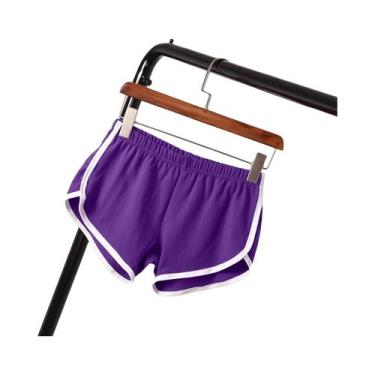 Imagem de Shorts Esportivos Femininos De Verão Em Cores Candy, Cintura Elástica,