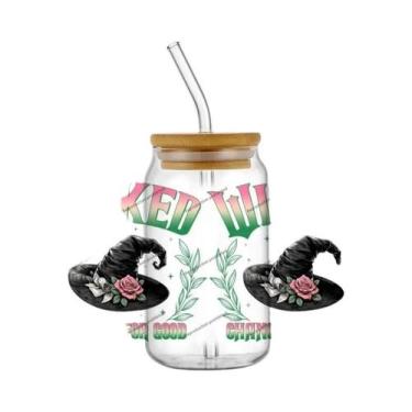 Imagem de Adesivos 3D UV DTF Wicked Elphaba 16oz Para Copos, Canecas E Garrafas 