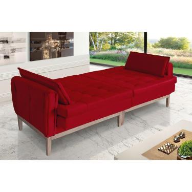 Imagem de Sofá Cama Rivieira 2,30m Vermelho
