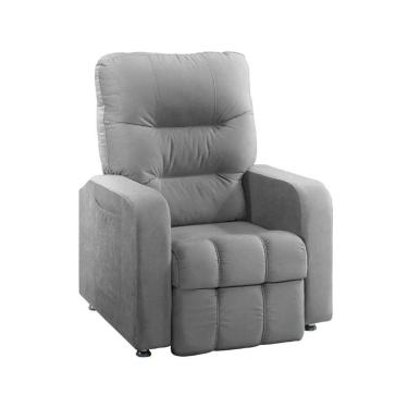 Imagem de Poltrona Do Papai Reclinável Maldivas Suede Cinza Speciale Home Cinza
