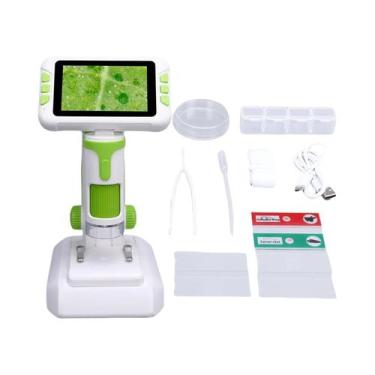 Imagem de Microscópio Digital Portátil Para Crianças 1600X Com Tela LCD De 4 Pol