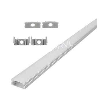 Imagem de Perfil De Alumínio Preto Com LED De 0,5m Para 5050 5630, Capa Preta Le