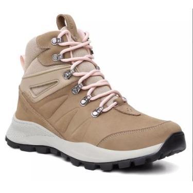 Imagem de Bota Feminina Adventure Bjorn Bege Couro Legítimo Solado Borracha - VN
