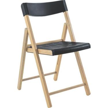 Imagem de Cadeira Dobrável de Madeira Potenza Tramontina - Preto
