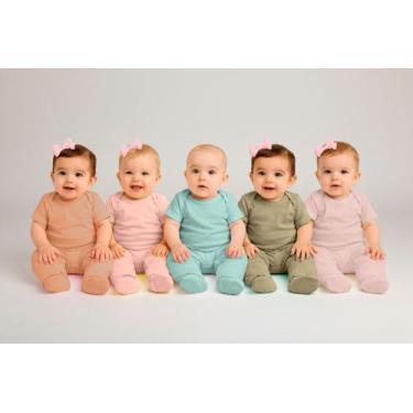 Imagem de Kit 10 Peças Bebê Body manga curta E Mijão Infantil Para Dia A Dia 157
