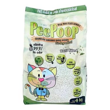 Imagem de Granulado Grãos Médios Peepoop Gato Higiênica Bio Natural 4k