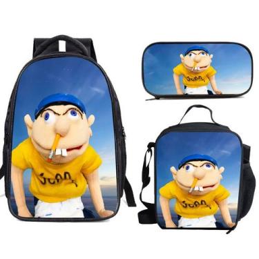 Imagem de Conjunto de mochilas Jeffys Anime School Bag para crianças, 3 unidades