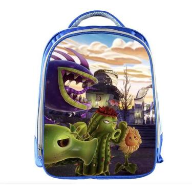 Imagem de Mochila escolar Generic Plants Zombie Sunflower para crianças - yiweis