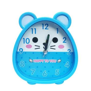 Imagem de Despertador de mesa de plástico com padrão de gato azul - Yiweisai