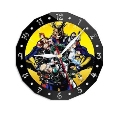 Imagem de Relógio de parede My Heros Academias Silent Nonticking 15cm - yiweisai