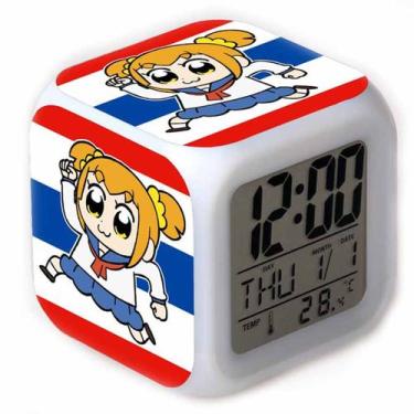 Imagem de Despertador digital LED Pop Pipis Square 8x8x8cm para crianças - yiwei