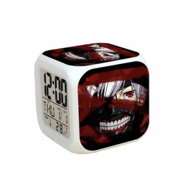 Imagem de Despertador digital LED Tokyos Ghouls Square 8x8x8cm - yiweisai
