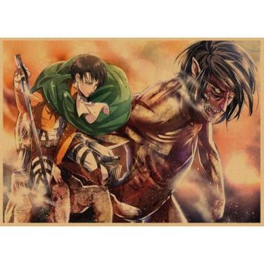 Imagem de Pôster Attack on Titans Anime Art 30x42cm Papel 150g - yiweisai