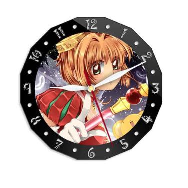 Imagem de Relógio de parede Cards Captors Sakura Silent 15 cm de vidro+acrílico 