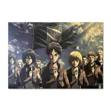 Imagem de Pôster Attack on Titans, arte em anime, papel de 51 x 35,5 cm - yiweis