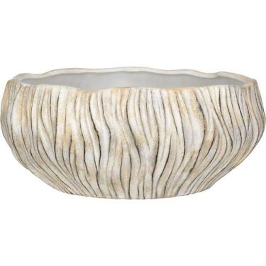 Imagem de CENTRO MESA DECORATIVO FRUTEIRA HOME&CO CERÂMICA 10x30x30cm BRANCO