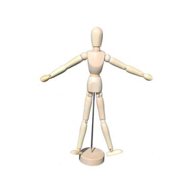 Imagem de Boneco Articulado Em Madeira Manequim Com 30Cm - Shop Aniz