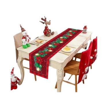 Imagem de Caminho De Mesa De Natal Para Decoração De Casa, Festa De Natal 2024, 