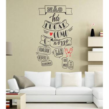 Imagem de Adesivos Decorativos De Parede Frase Não Há Lugar Como Nosso