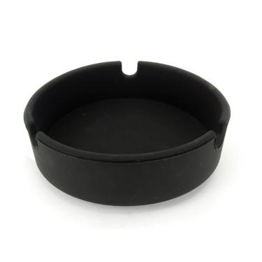 Imagem de Cinzeiro Silicone Redondo Não Queima Não Quebra Preto