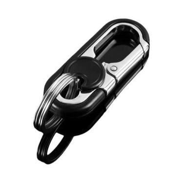 Imagem de Chaveiro De Metal Masculino Com Gancho, Mosquetão De Anel Duplo, Ferra