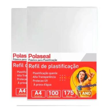 Imagem de Polaseal a4 200un plástico para plastificação 0,07 175mic - Cassmar 