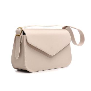 Imagem de Bolsa Feminina Pequena Clutch Alça de Ombro Tiracolo - Labelle, Bege