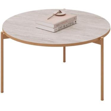 Imagem de Mesa De Centro Decorativa Industrial Ellie D05 Quartzo - LYAM DECOR