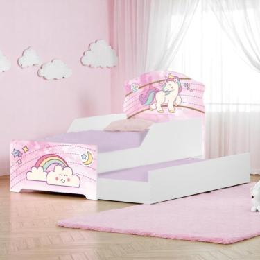 Imagem de Bi Cama Infantil 153cm X 79cm Kmcb Unicornio