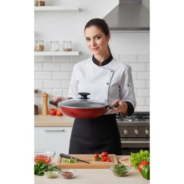 Imagem de Wok Vermelha Antiaderente 28cm Rápida e Fácil Limpeza - Congratulation