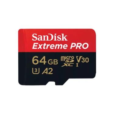 Imagem de Cartão De Memoria Sandisk Micro SD, 64GB, Cl10, 200MB/s, Extreme Pro  - Sdsqxcu-064g-gn6ma