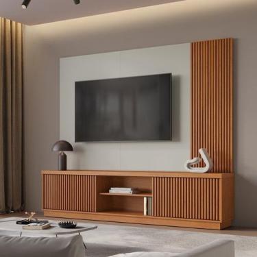 Imagem de Estante para TV e Home Theater Ripado para TV até 75 Polegadas 100% MD