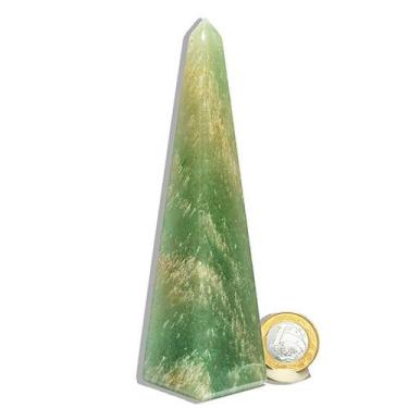 Imagem de Obelisco Onix Verde Natural 14 a 16 cm 300 a 400 g - Tipo B - Cristais