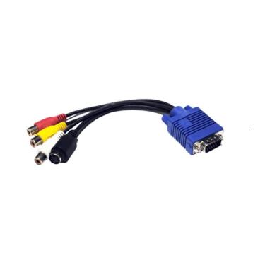 Imagem de Cabo Conversor VGA para TV Flex Vga-tv Fxvga1 Pt para Ligar Computador em Projetores, Telão e TV, Conector VGA 15 Pinos